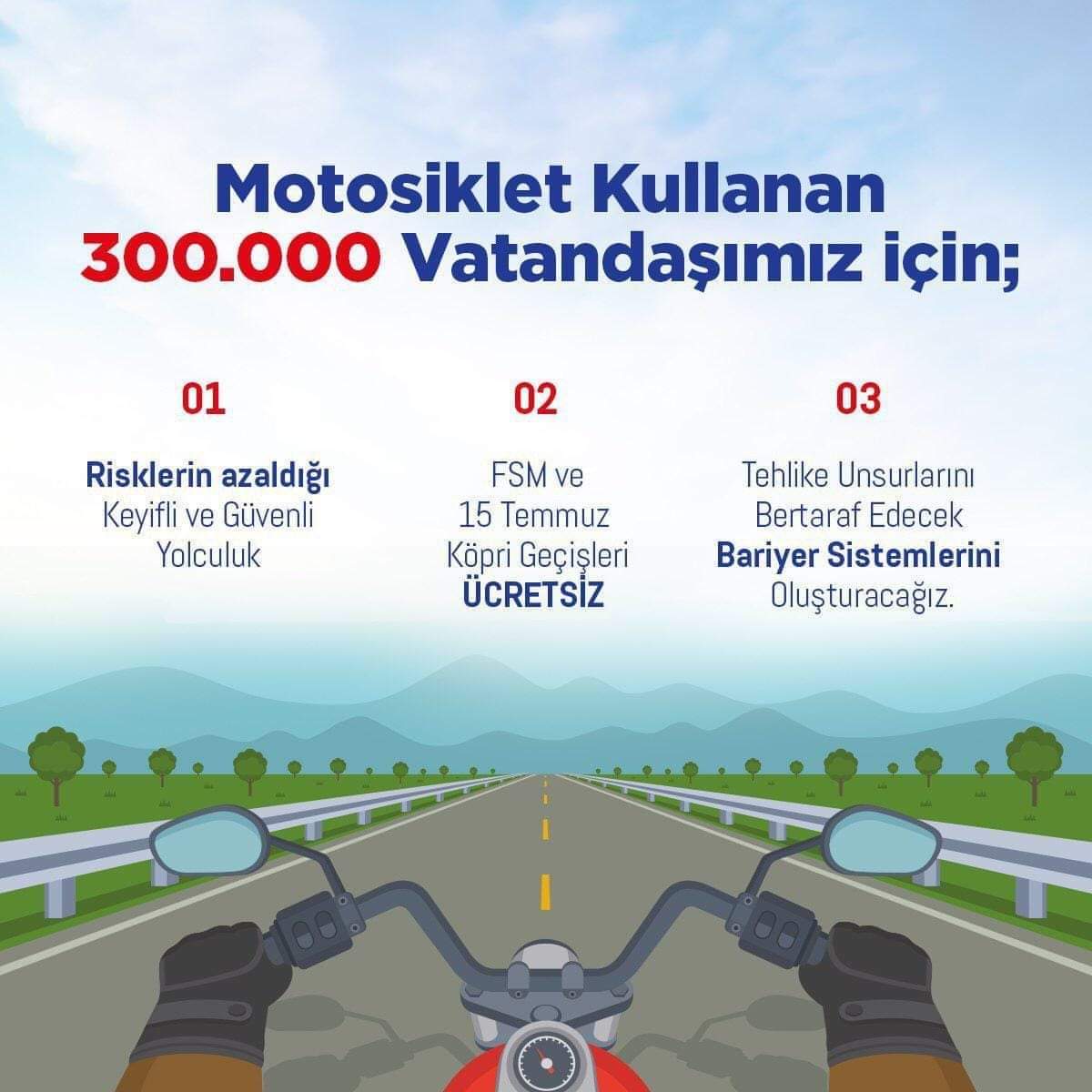 Seçim vaadinde motosikletlilere de yer var