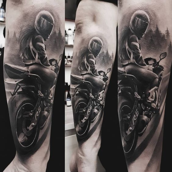 20+ Of The Most Perfect Motorcycle Rider Tattoos