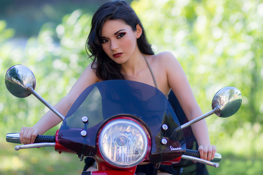 Scooter Motorcycle Girl