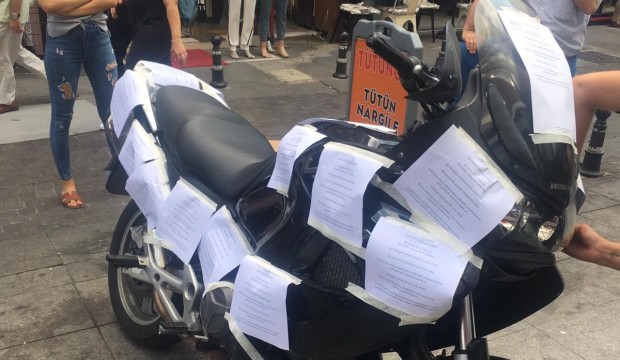 Esnafı Bezdiren Motosiklet Sürücüsüne Cezayı Kestiler