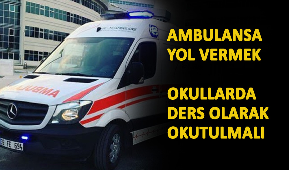 Ambulansa yol vermek - bu kural ancak bu kadar güzel anlatılabilirdi