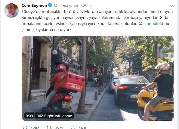 Trafikte motosiklet değil makasçı terörü var