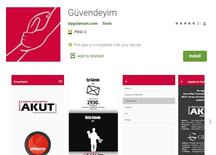 Güvendeyim Uygulaması Nedir?