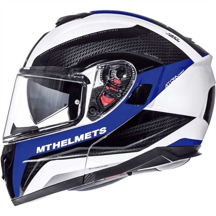 MT Atom Tarmac Mavi Çene Açılır Kask