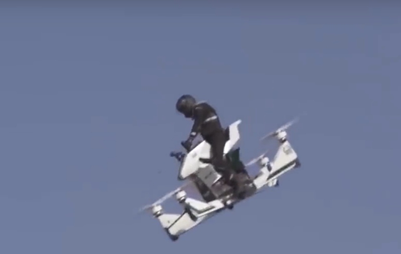 Hoverbike crash in Dubai during test flight