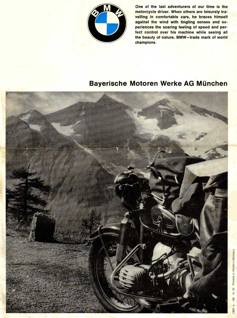 1965 BMW Motosiklet Broşürü