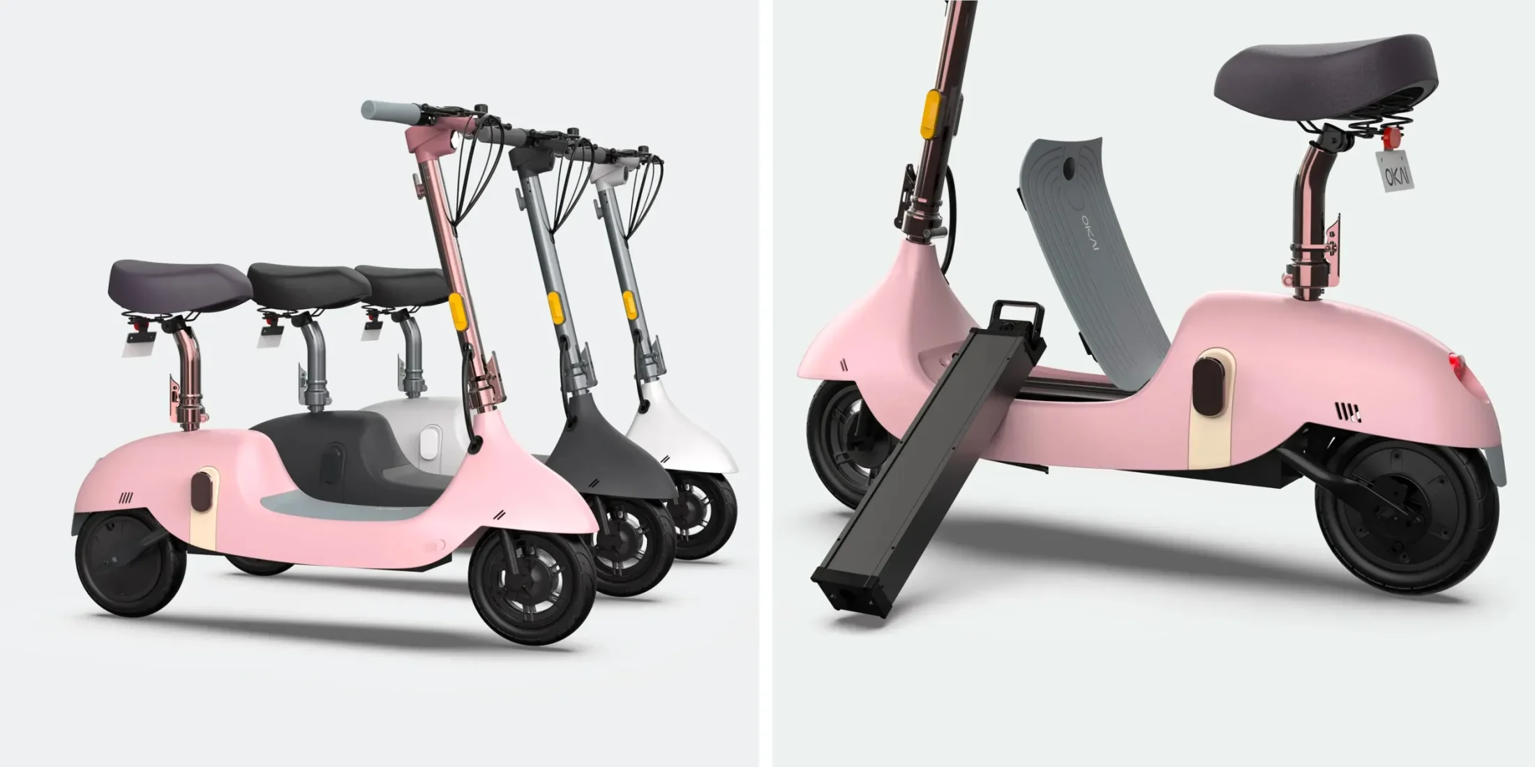 OKAI'nin yüksek teknolojili oturaklı elektrikli scooterları