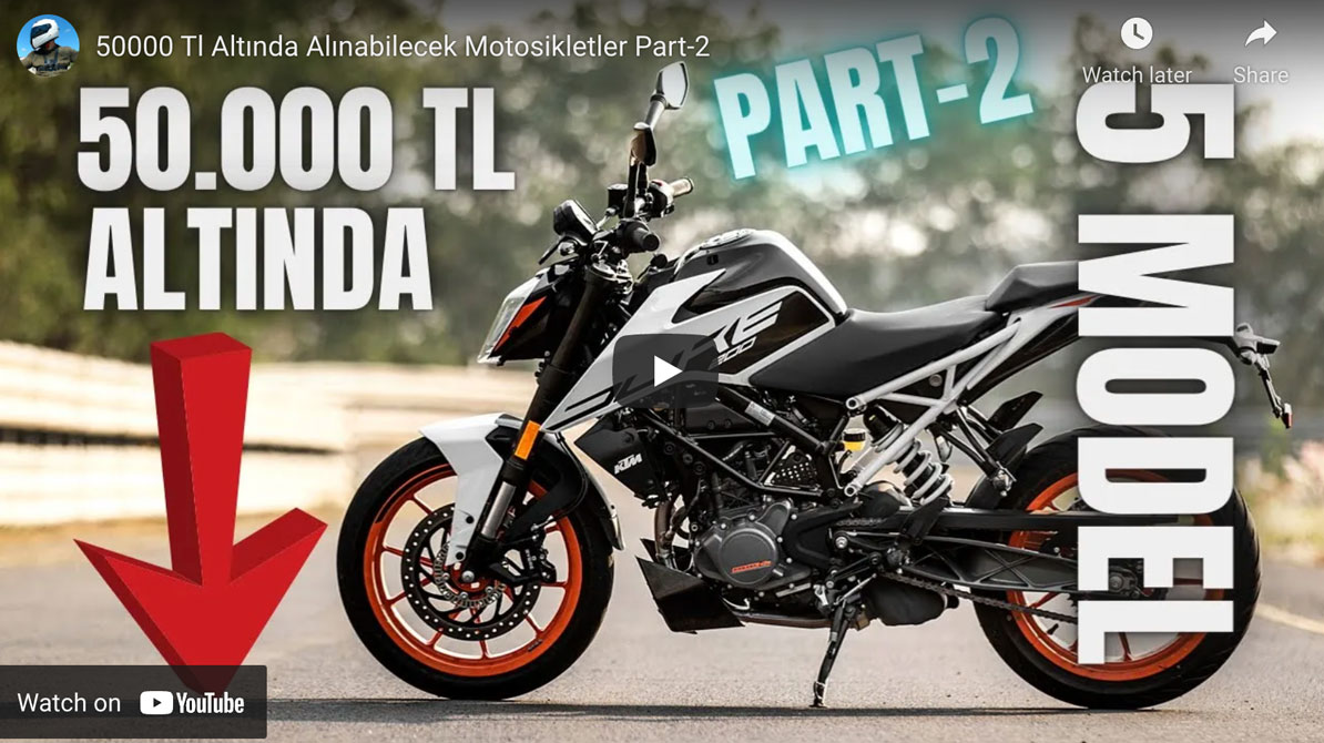 50000 TL Altında Alınabilecek Motosikletler