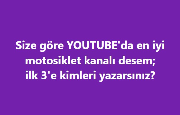 YOUTUBE'da En İyi 3 Motosiklet Kanalı