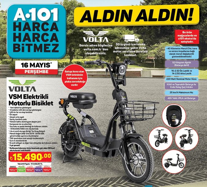 A101'e Elektrikli Bisiklet geldi