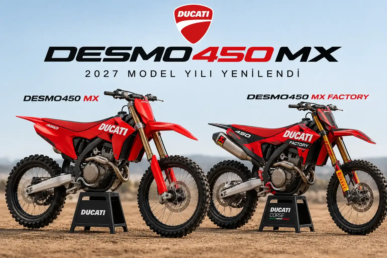 2027 Ducati Desmo450 MX ve MX Factory Yenilendi! 63,5 HP Güç, Yeni Teknik Özellikler ve Fiyatlar