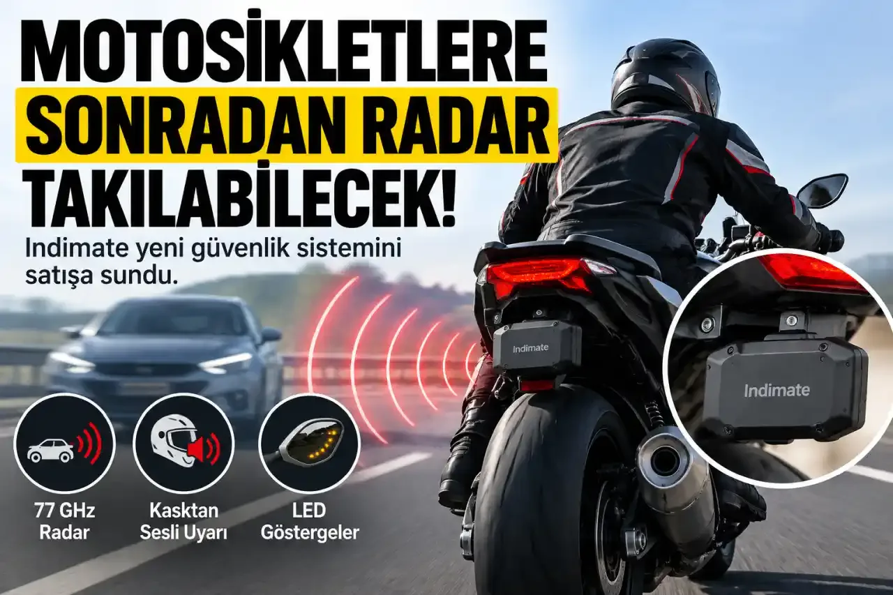 Motosikletlere Sonradan Radar Takılabilecek! Indimate Yeni Güvenlik Sistemini Satışa Sundu