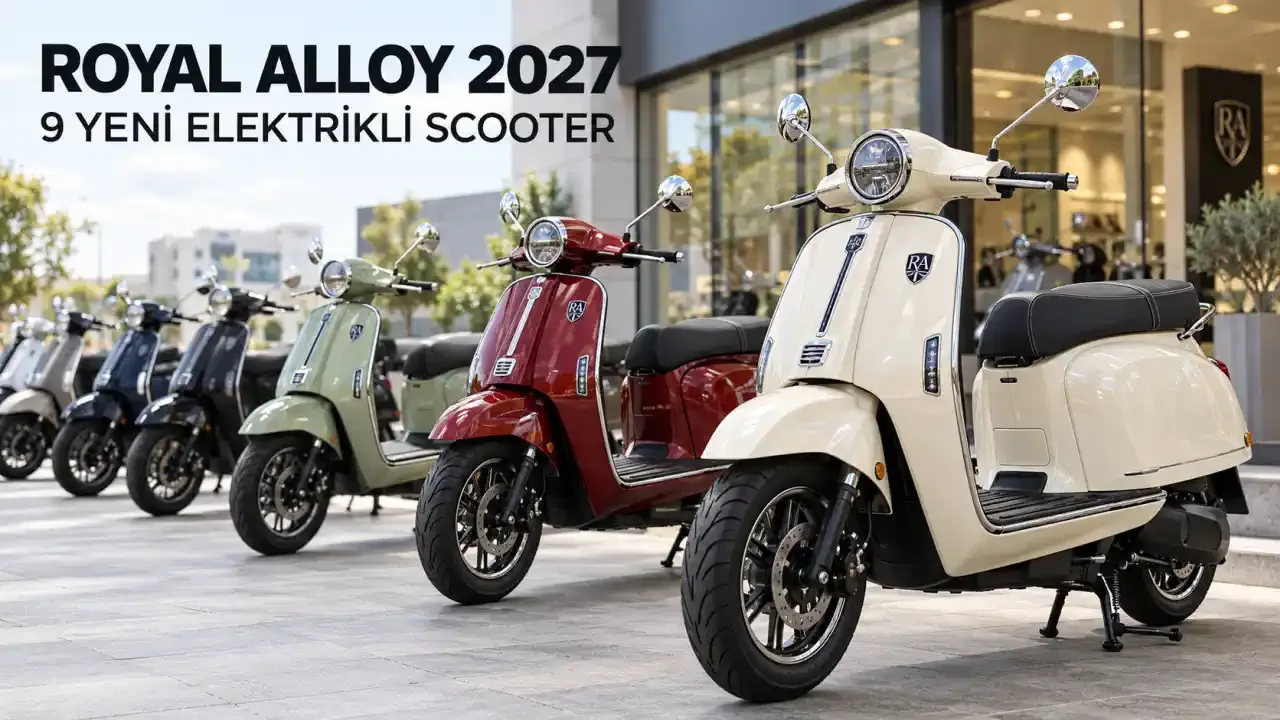 Royal Alloy'dan 2027 İçin Dokuz Elektrikli Scooter! 220 Km Menzil, 135 Km/sa Hız ve Fiyatlar Açıklandı