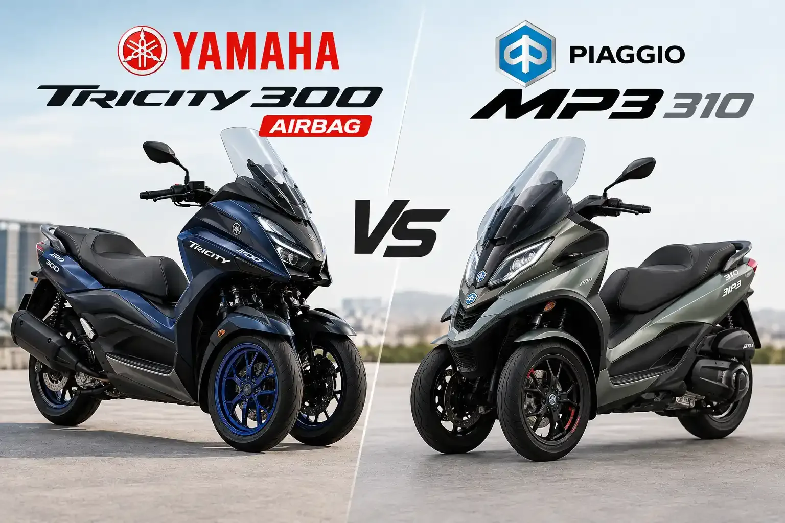 Yamaha Tricity 300 Airbag vs Piaggio MP3 310: Teknik Özellikler, Performans ve Fiyat Karşılaştırması