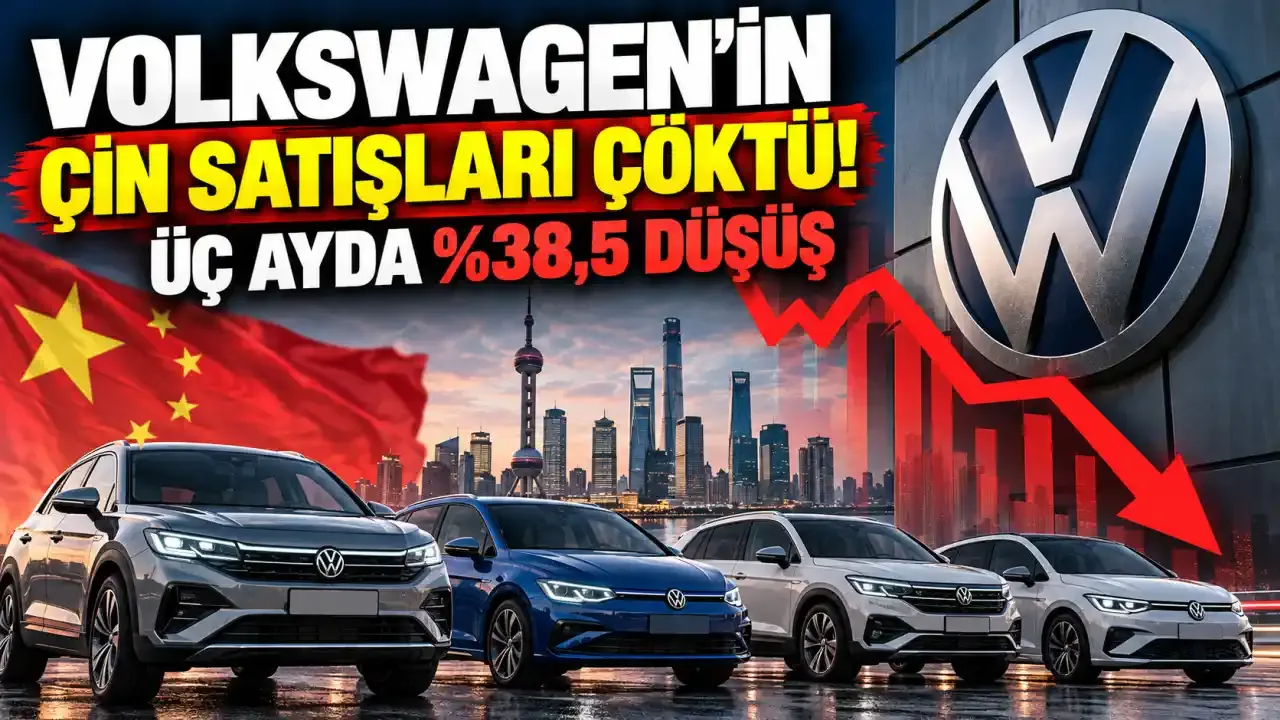 Volkswagen'in Çin Satışları Çöktü! Üç Ayda %38,5 Düşüş