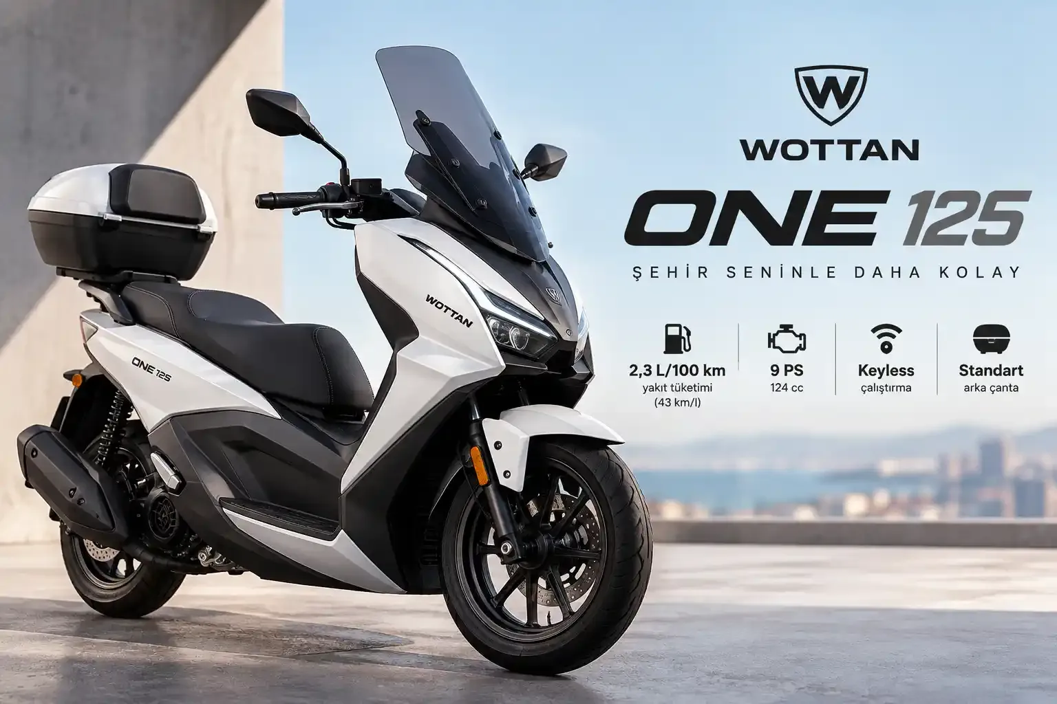 Wottan ONE 125 Satışa Çıktı: 1.890 Euro Fiyat ve 43 Km/L Yakıt Tüketimi!