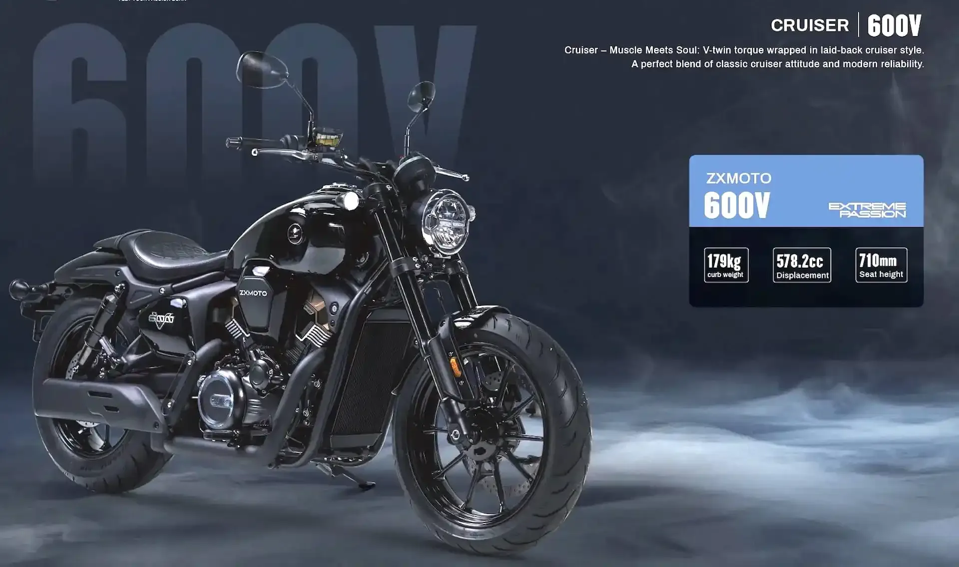 ZXMOTO 600V Tanıtıldı: 61 HP'lik V2 Cruiser Motosiklet Fiyatıyla Şaşırtıyor!