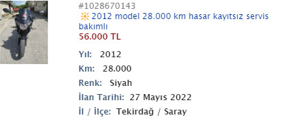 50.000 TL - 80.000 TL Bütçeye göre Süpersport Motosikletler