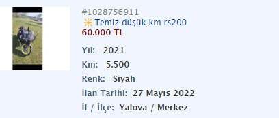 50.000 TL - 80.000 TL Bütçeye göre Süpersport Motosikletler