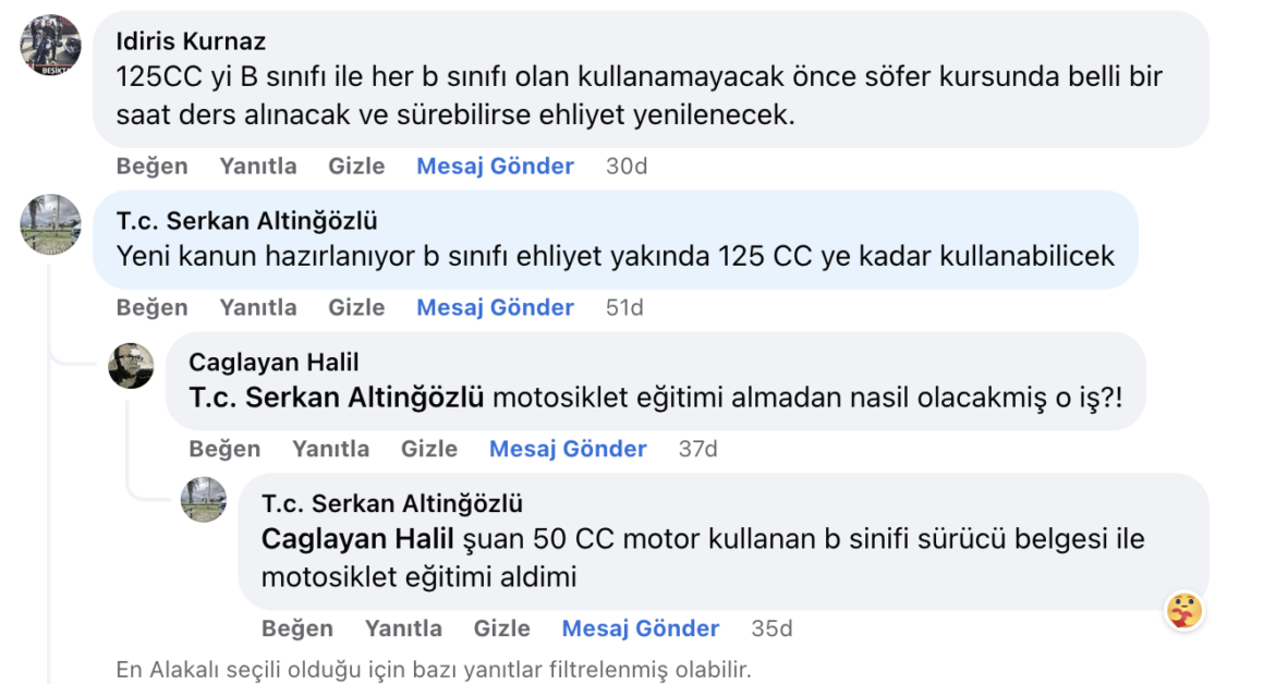 B Sınıfı Ehliyetle 125 Cc Motosiklet Kullanılabilecek! | Motosiklet Sitesi