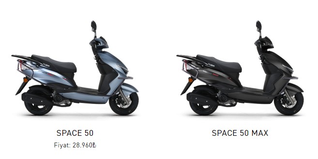 Kuba 2023 Nisan Scooter Fiyatları, space 50, space 50 max