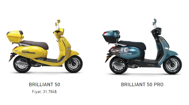 Kuba 2023 Nisan Scooter Fiyatları, brillant 50, pro