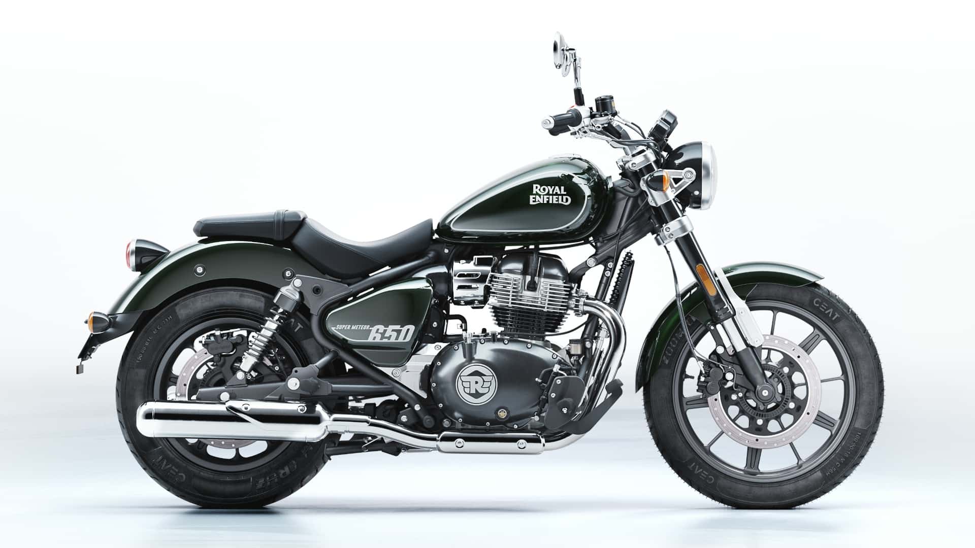 2023 royal enfield super meteor 650 astral green right side