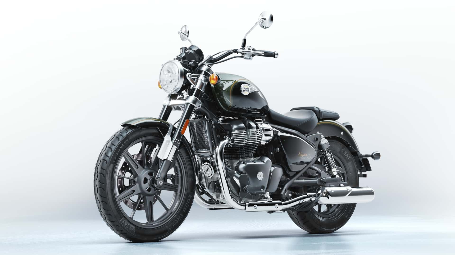 2023 royal enfield super meteor 650 interstellar green left a