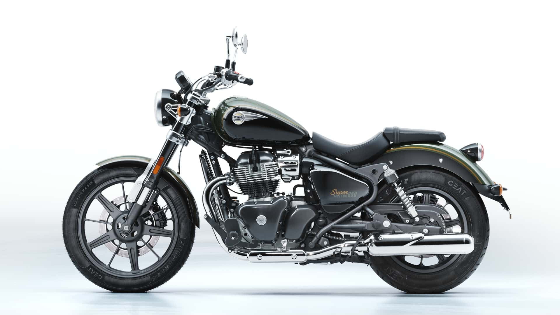 2023 royal enfield super meteor 650 interstellar green left