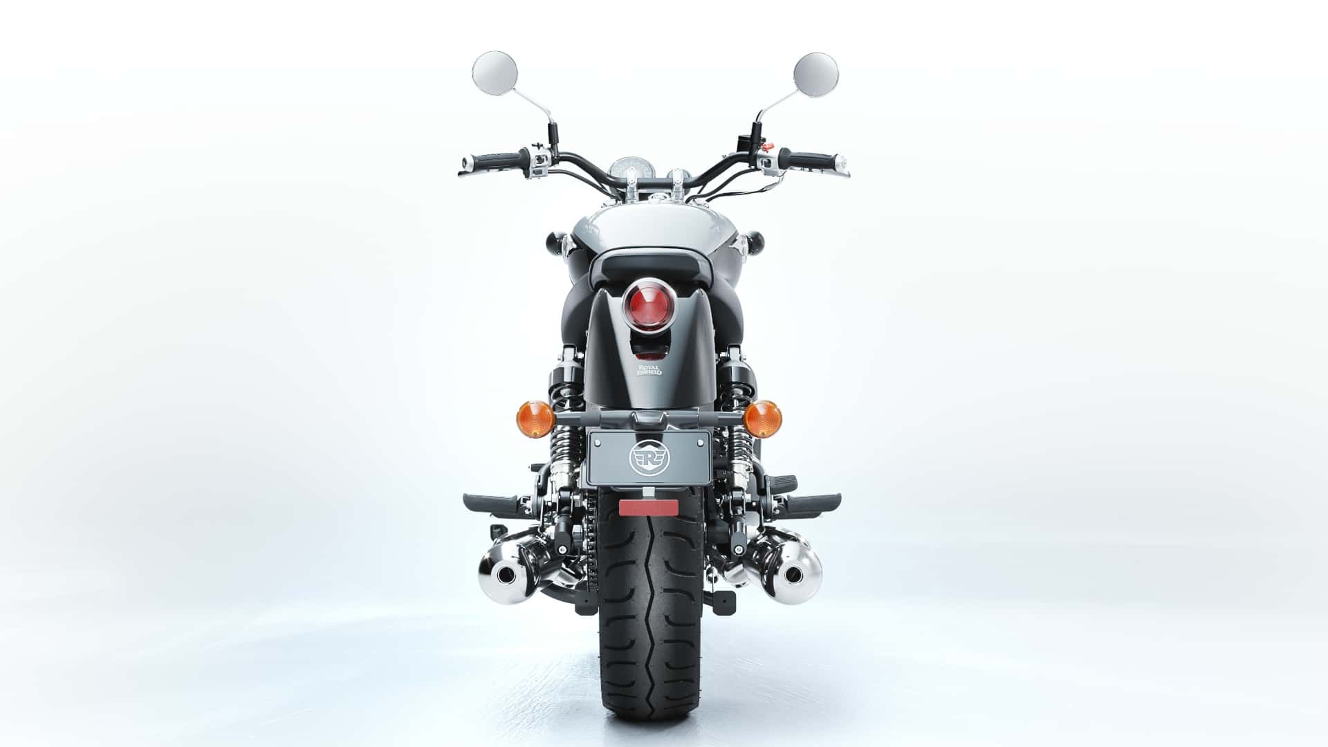 2023 royal enfield super meteor 650 interstellar grey rear