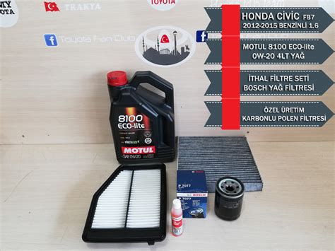 2014 honda civic fb7 orjinal yağ değişimi