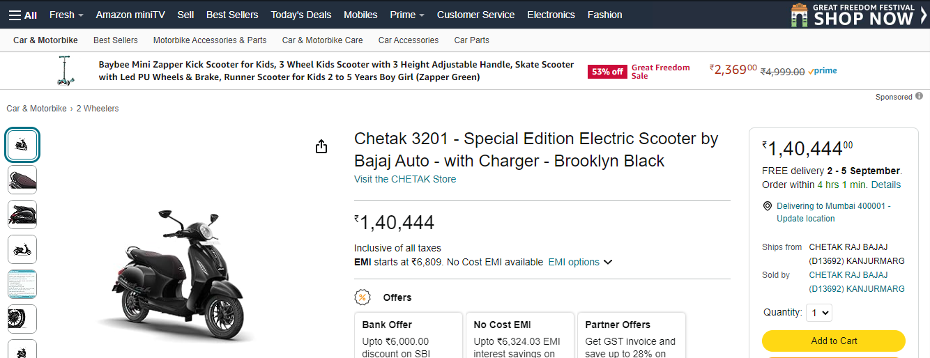 chetak 3201 amazon