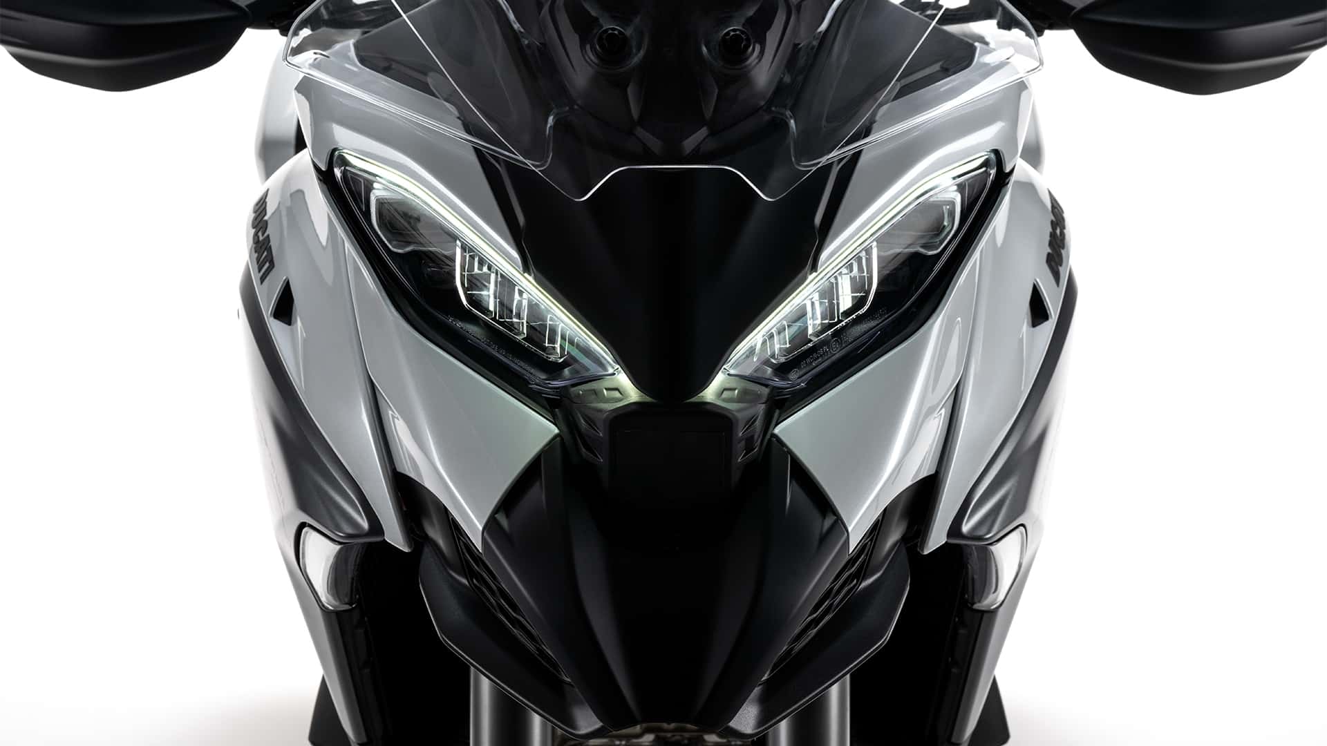 2025 ducati multistrada v4 s studio front closeup view head on