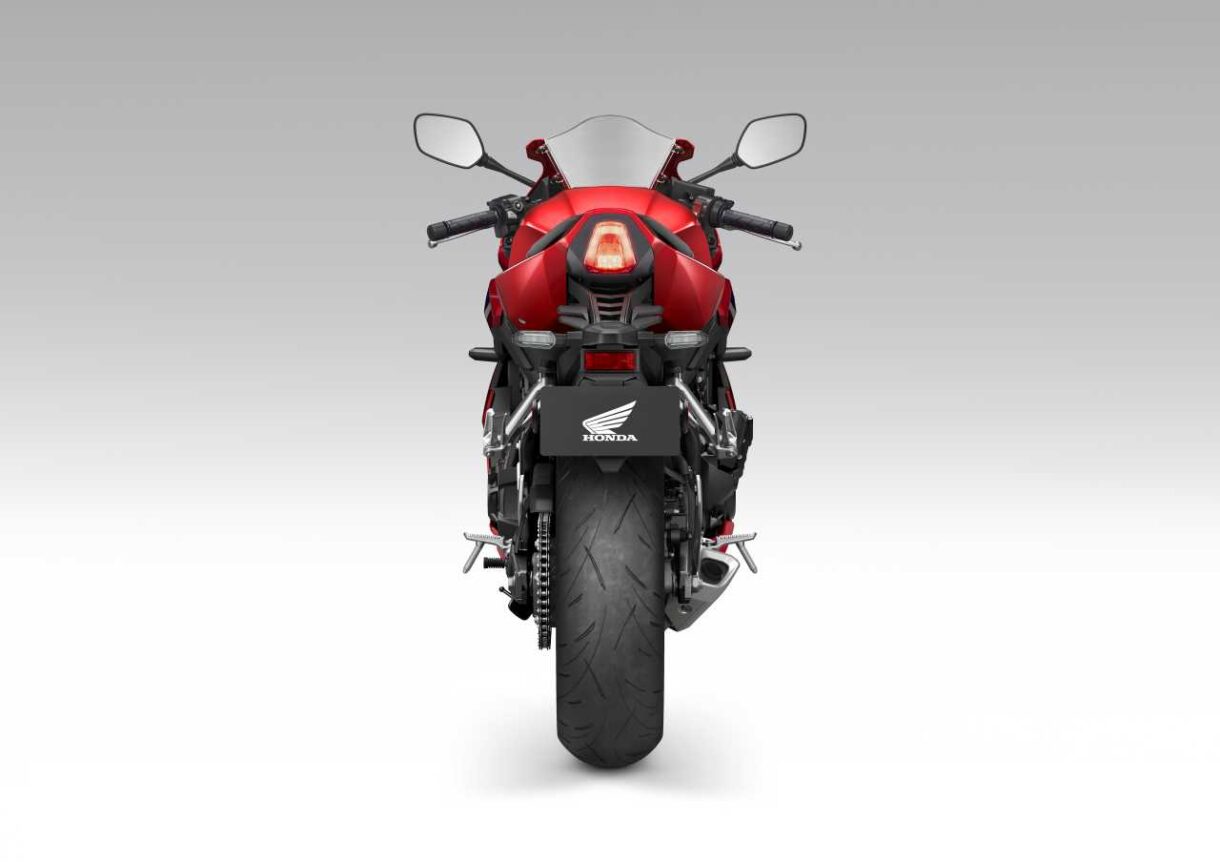 24 Honda CBR650R Grand Prix Red rear