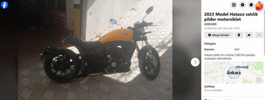 2023 Model Hatasız satılık pilder motosiklet