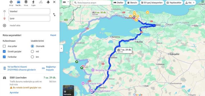 İstanbul'dan İzmir'e Parasız Yoldan Kaç Lira Tutar