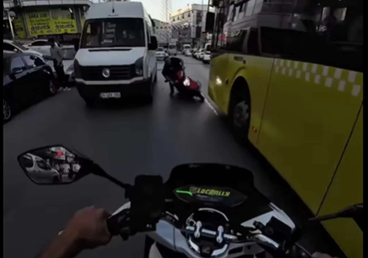 Paniğe Kapılan Motorcu Amca